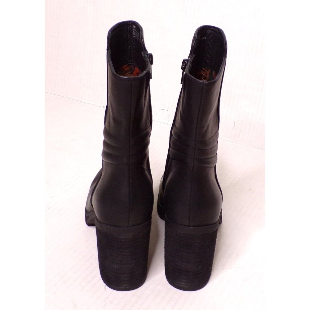 Korks Moergan Block Heel Side Zip Boot 9 Black - image 6
